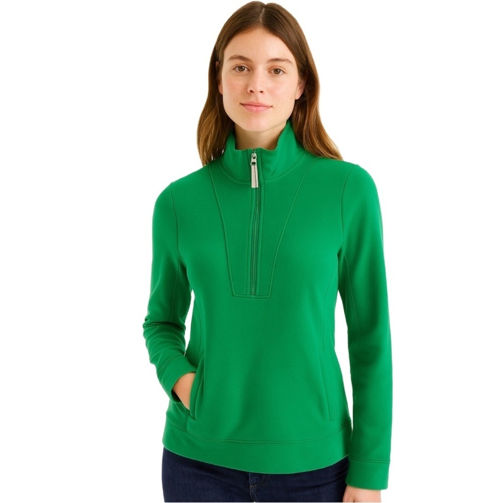 CROFT & BARROW Green Mock Turtleneck Sweater